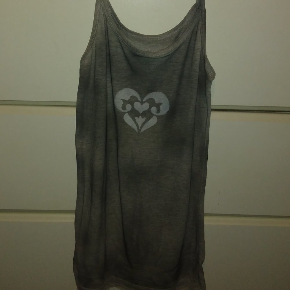 4/$10 Heart; upcycled; Handmade; Tank